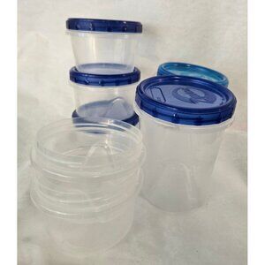 Ziploc Twist N Loc Containers Lot Of 7 2 4Cup 5 2Cup Containers With 5 Lids